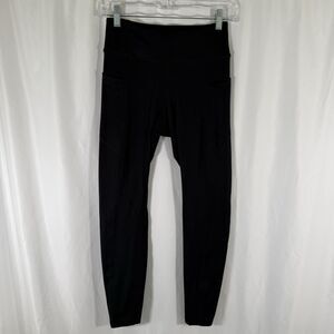 Gilly Hicks Leggings Women's Medium Black Pull On Side Pockets Mid Rise